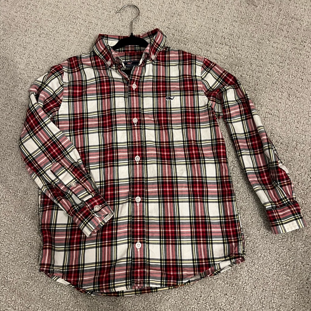 Vineyard Vines Boys' On-The-Go Nylon Plaid Shirt (size 6)
